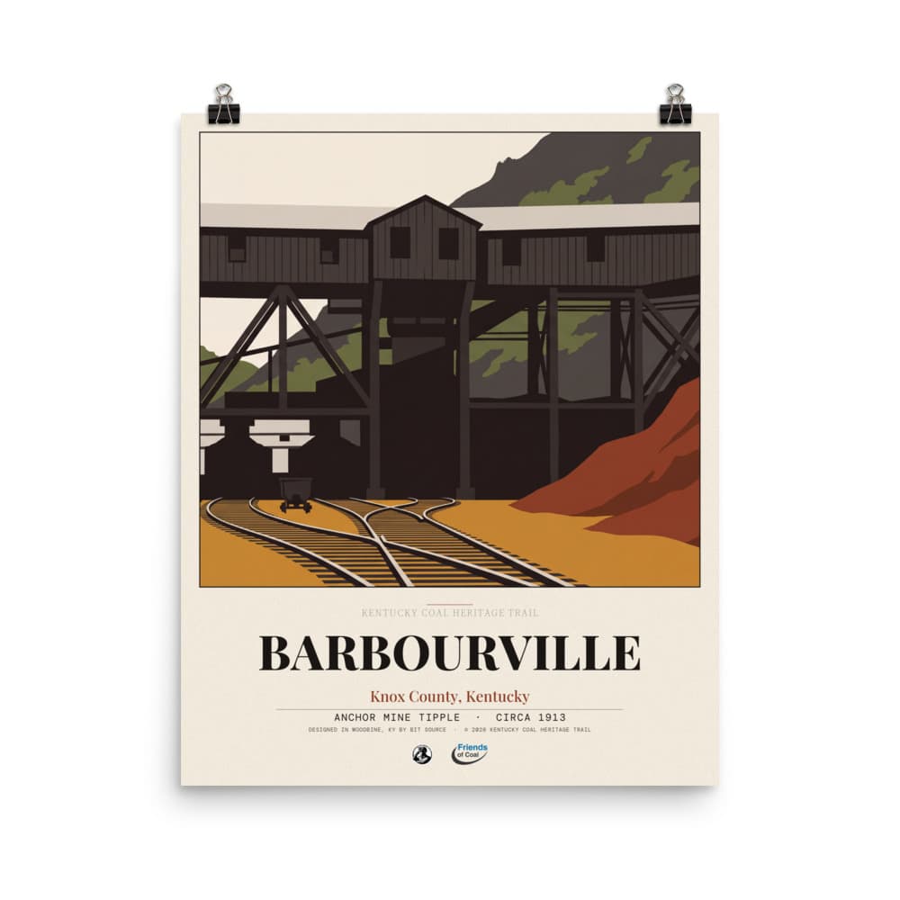 Barbourville Kentucky Coal Heritage Trail Poster