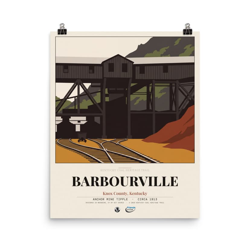 Barbourville Kentucky Coal Heritage Trail Poster