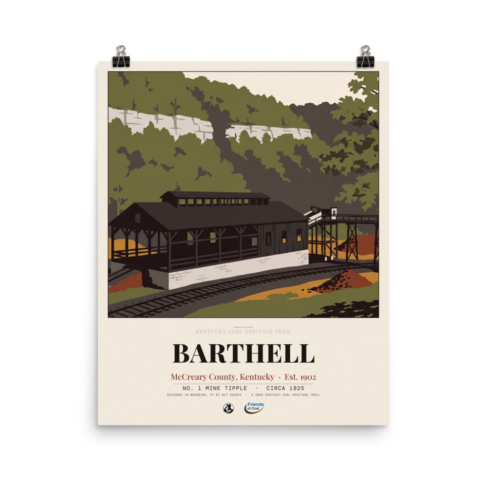 Barthell Kentucky Coal Heritage Trail Poster