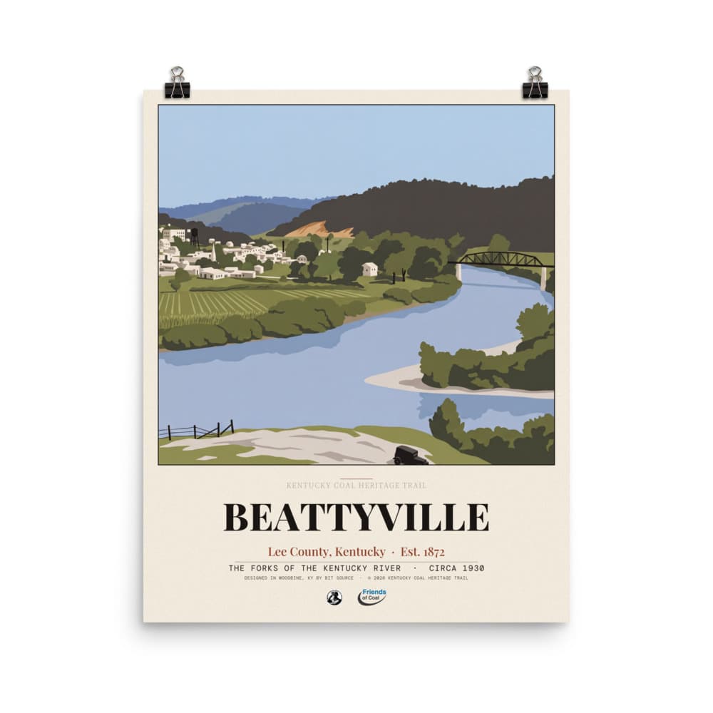 Beattyville Kentucky Coal Heritage Trail Poster