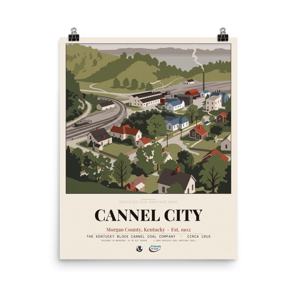 Cannel City Kentucky Coal Heritage Trail Poster