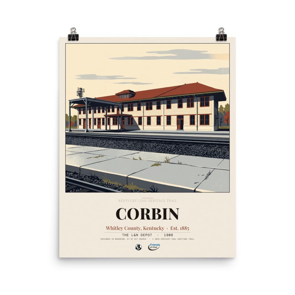 Corbin Kentucky Coal Heritage Trail Poster
