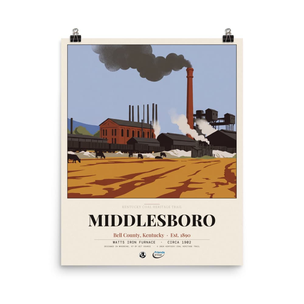 Middlesboro Kentucky Coal Heritage Trail Poster