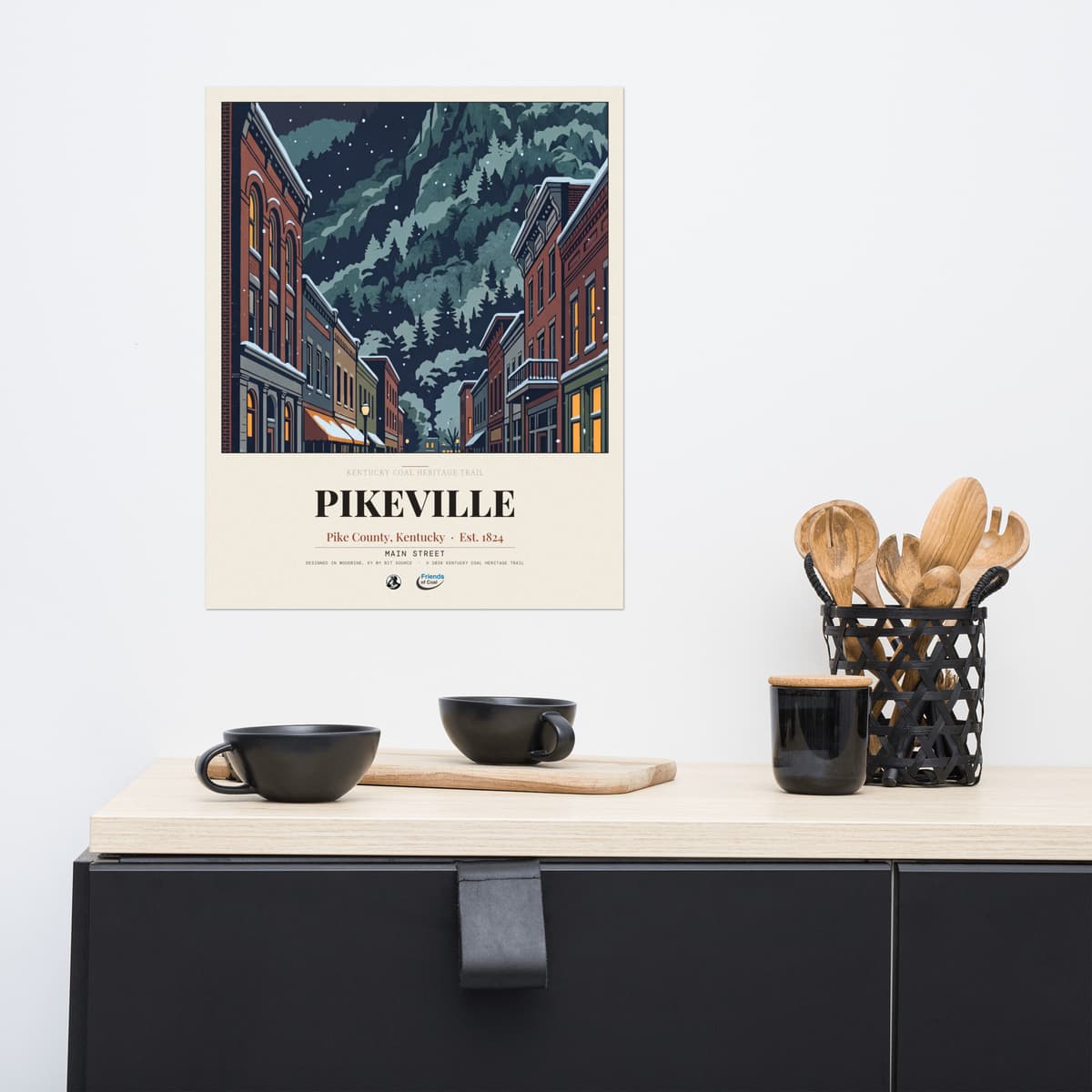 Pikeville Kentucky Coal Heritage Trail Poster