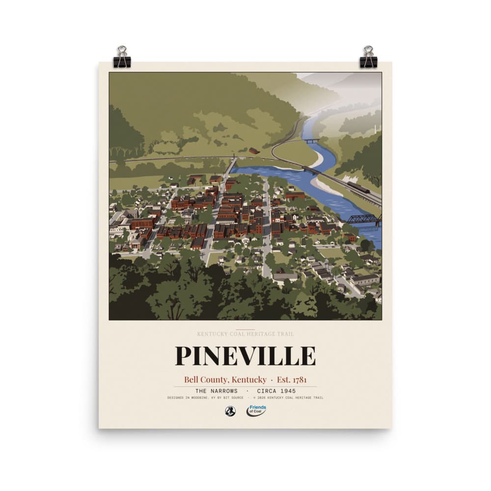 Pineville Kentucky Coal Heritage Trail Poster