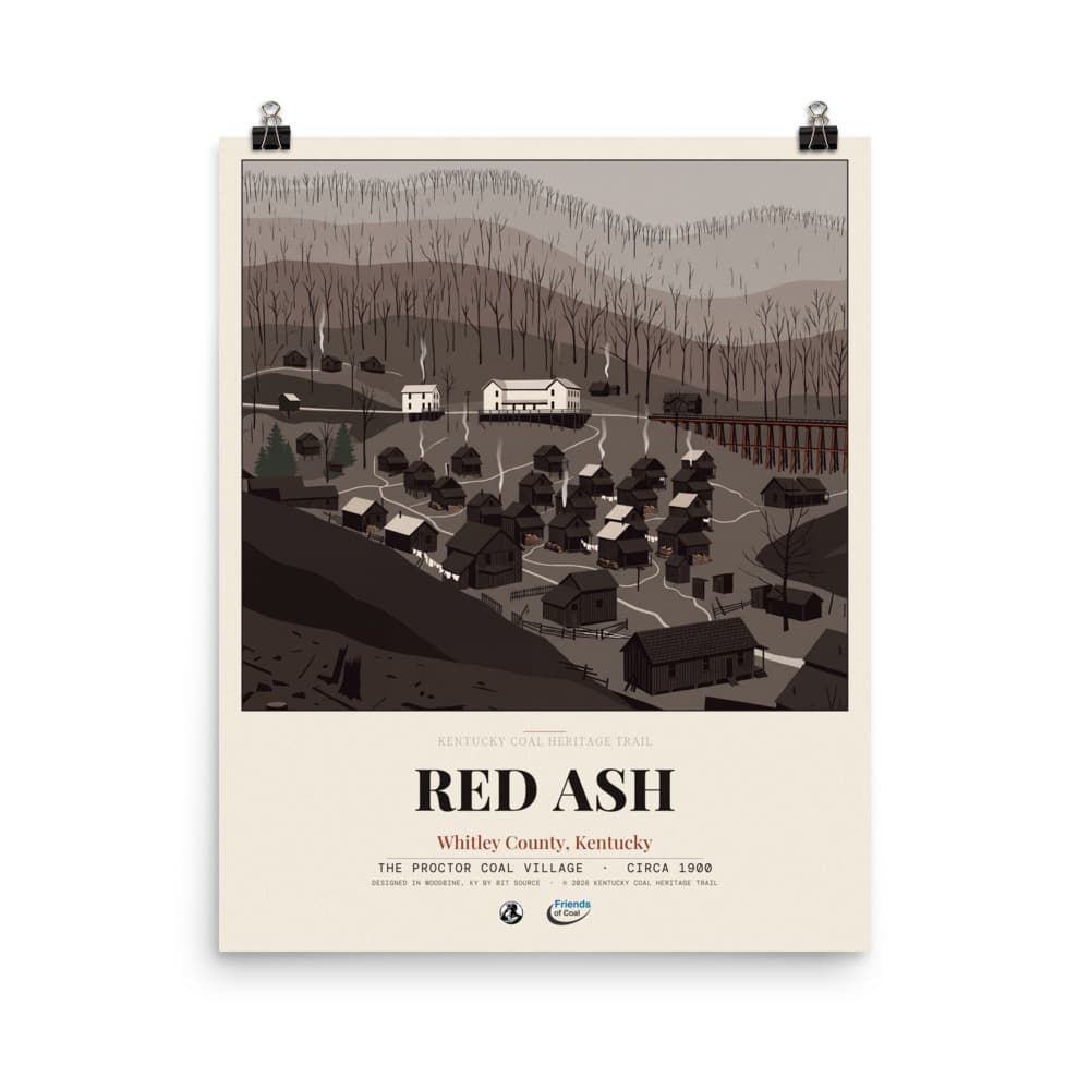Red Ash Kentucky Coal Heritage Trail Poster