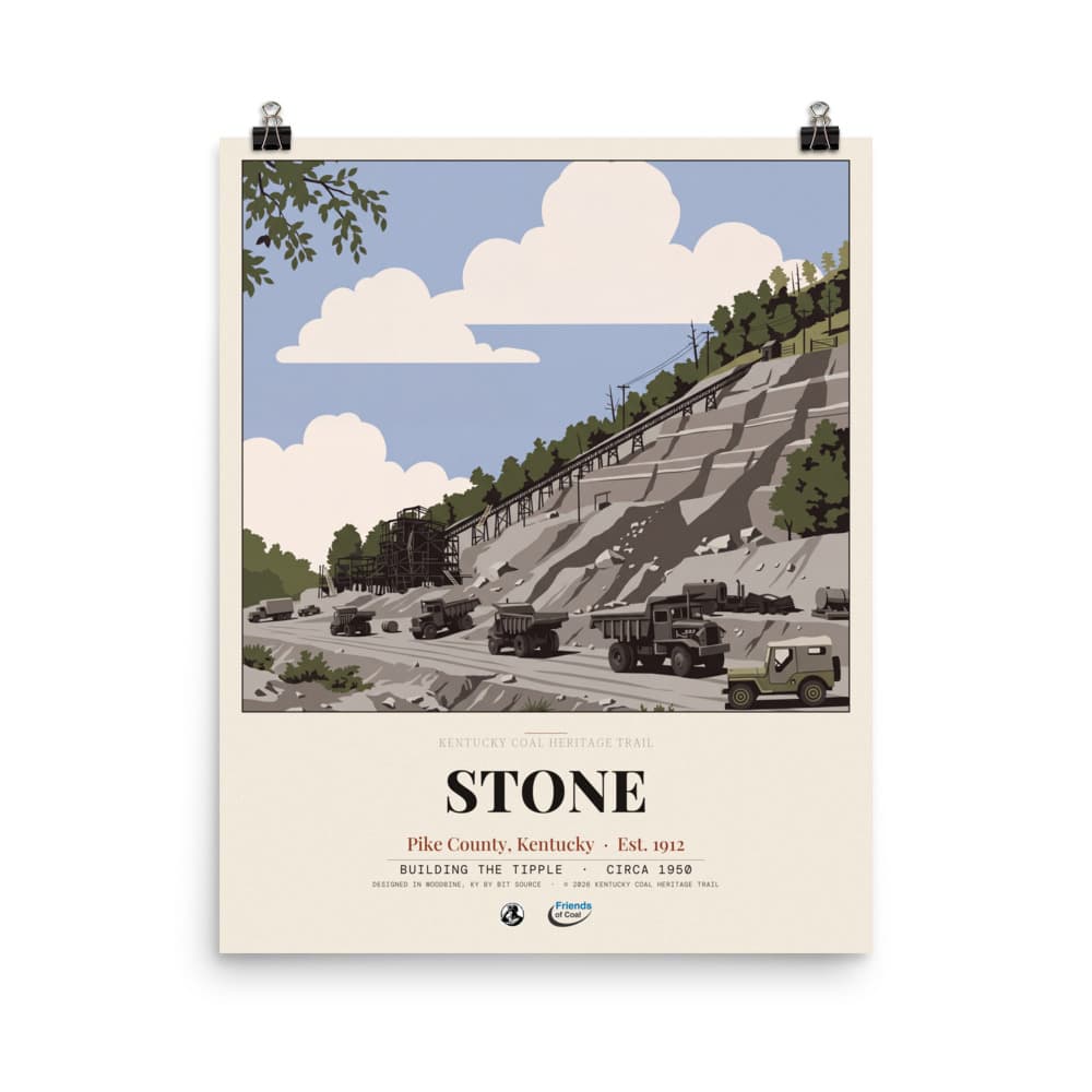 Stone Kentucky Coal Heritage Trail Poster