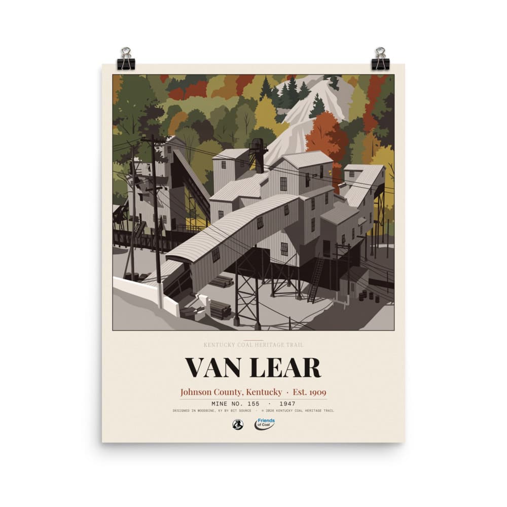 Van Lear Kentucky Coal Heritage Trail Poster