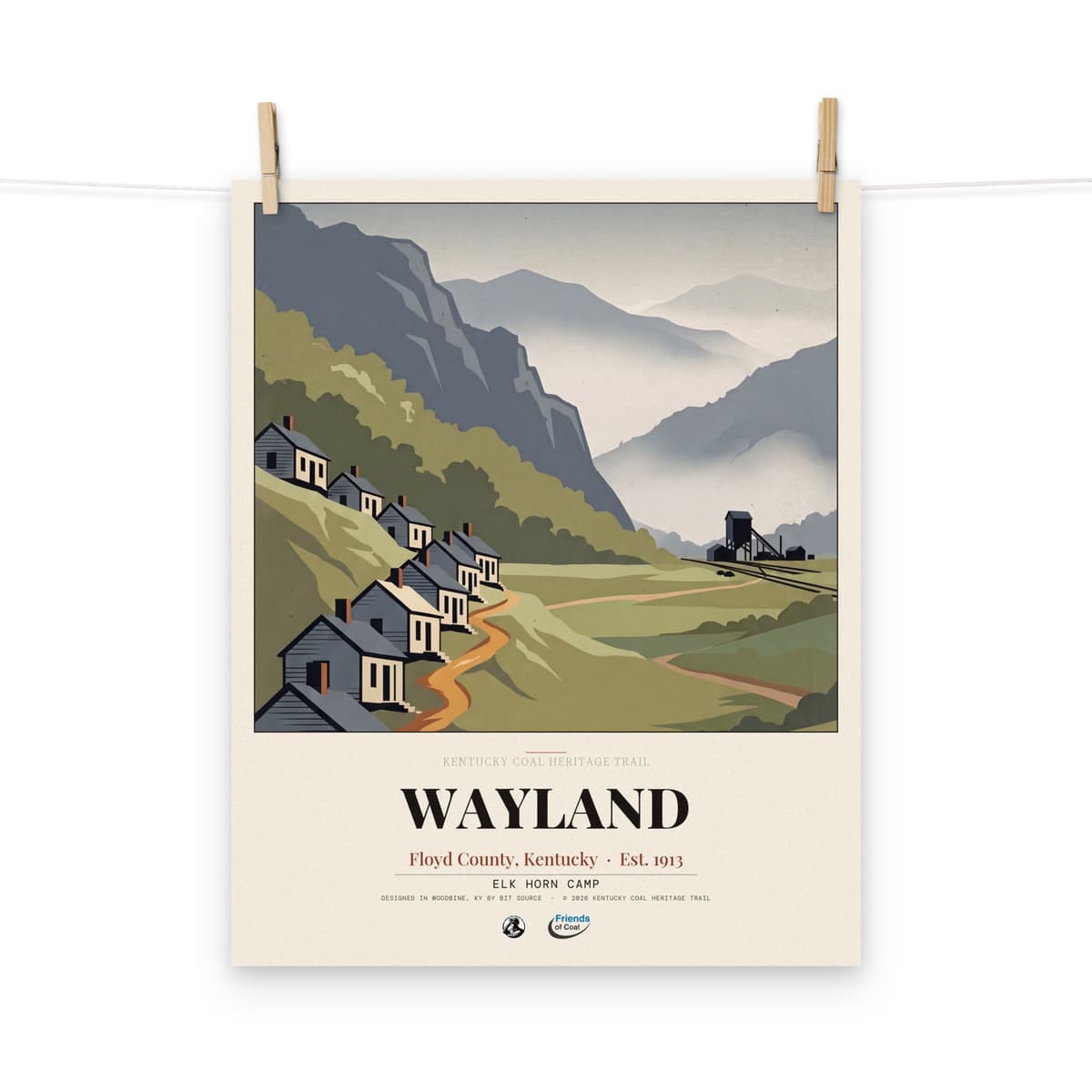 Wayland Kentucky Coal Heritage Trail Poster